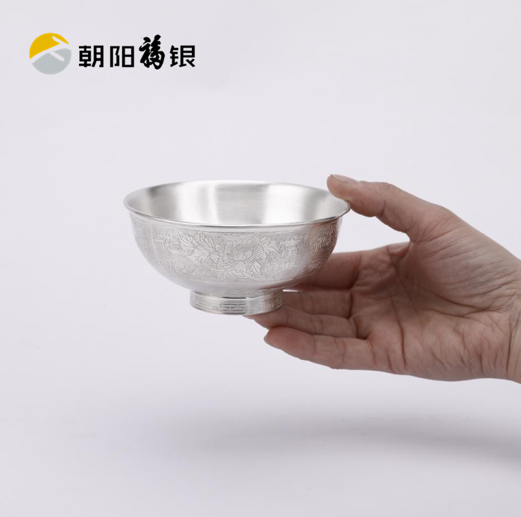 纯银碗